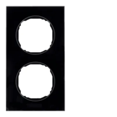 BERKER 10122616 Rahmen 2f., flach, R.8, Glas schwarz