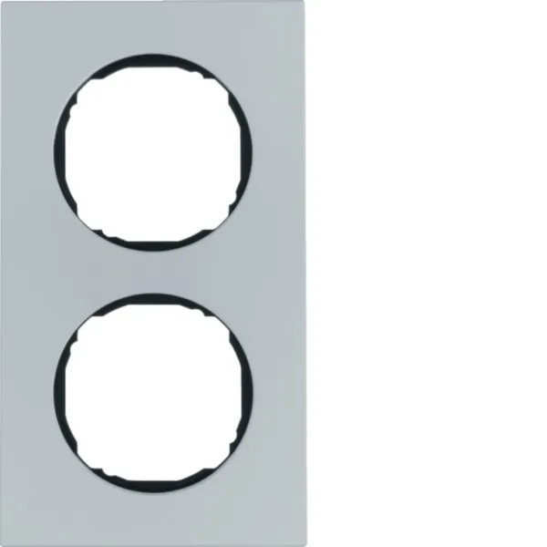 BERKER 10122674 Rahmen 2f., flach, R.8, Aluminium