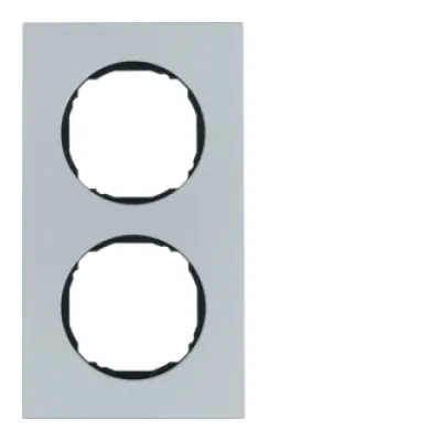 BERKER 10122674 Rahmen 2f., flach, R.8, Aluminium