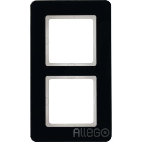 Bild: Berker 10126076 Rahmen 2fach Q.7, Glas schwarz