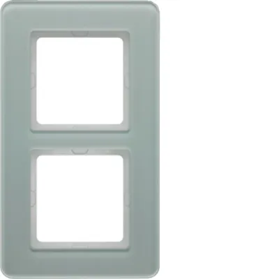 Berker Q.7 2fach Rahmen Glas polarweiß | Abdeckrahmen UP | 166,2x95,2mm | waagerecht/senkrecht | IP20