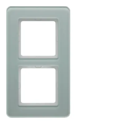 Berker Q.7 2fach Rahmen Glas polarweiß | Abdeckrahmen UP | 166,2x95,2mm | waagerecht/senkrecht | IP20