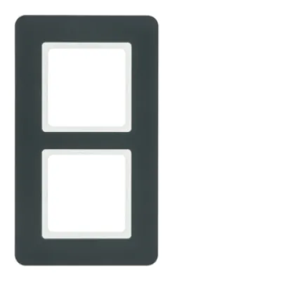 Berker Abdeckrahmen 2fach Q.7 10126186 | Unterputz | Thermoplast | für horizontal & vertikal | anthrazit matt