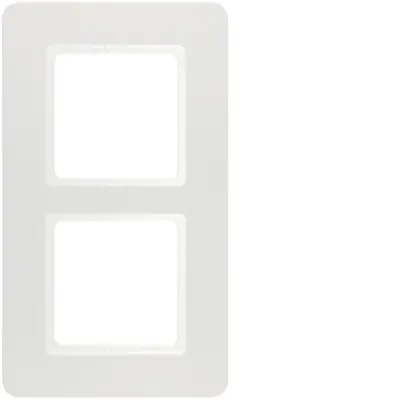 Berker Abdeckrahmen 2-fach Q.7 10126189 | Doppelrahmen Unterputz | Kunststoff Thermoplast | polarweiß matt | RAL 9010