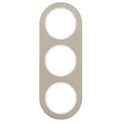 Berker Rahmen 3-fach R.Classic 10132014 | Abdeckrahmen Edelstahl matt | Unterputz | polarweiß | 223x81 mm | halogenfrei