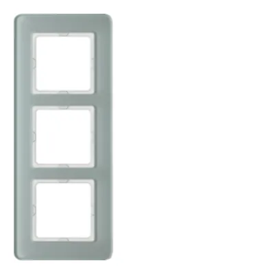 Berker Rahmen 3fach Q.7 | 10136079 | Abdeckrahmen Unterputz | Glas polarweiß | 237x95 mm | halogenfrei