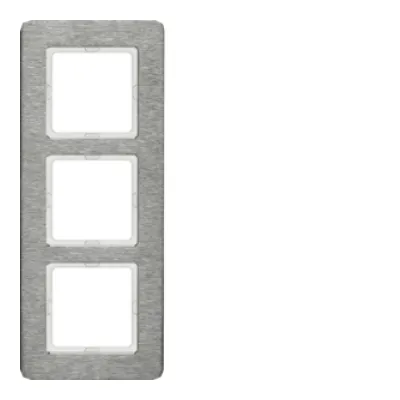 Berker 10136083 Rahmen 3fach Q.7, Edelstahl gebürstet