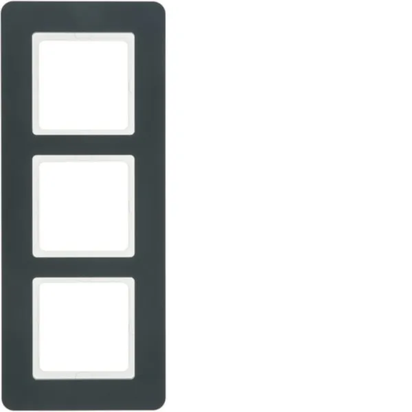 Berker Abdeckrahmen 3-fach Q.7 10136186 | Unterputzrahmen | Thermoplast | waagerecht/ senkrecht | anthrazit matt