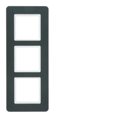 Berker Abdeckrahmen 3-fach Q.7 10136186 | Unterputzrahmen | Thermoplast | waagerecht/ senkrecht | anthrazit matt