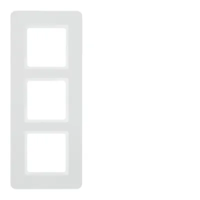 Berker Abdeckrahmen 3-fach Q.7 10136189 | Unterputz | Kunststoff | polarweiß matt | RAL 9010 | waagerecht & senkrecht