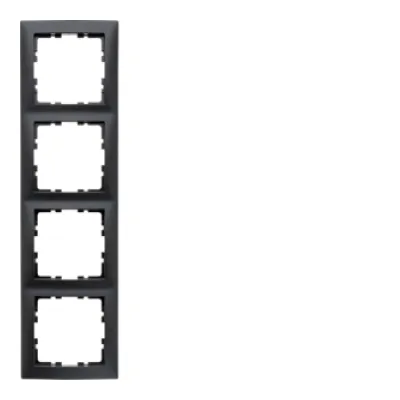 Berker Rahmen 4fach S.1 | 10149949 | Unterputz Schalterrahmen | Kunststoff Thermoplast | anthrazit matt