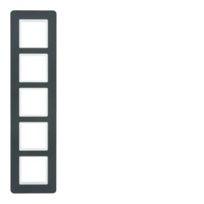 Berker 10156186 Rahmen 5fach Q.7, anthrazit samt