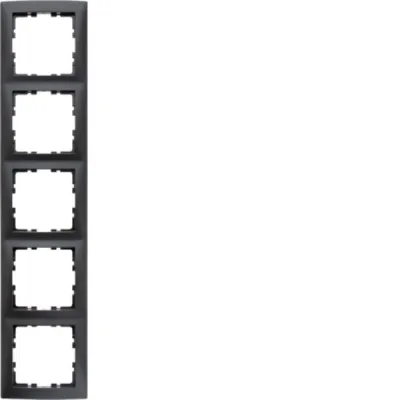 Berker Rahmen 5fach S.1 10159949 | Unterputz | Kunststoff Thermoplast | matt | vertikal/horizontal | anthrazit RAL 7021