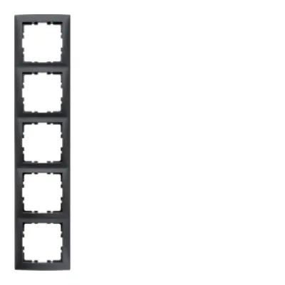 Berker Rahmen 5fach S.1 10159949 | Unterputz | Kunststoff Thermoplast | matt | vertikal/horizontal | anthrazit RAL 7021