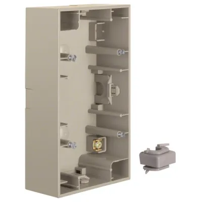 Berker Aufputz-Gehäuse 2-fach K.5 10427004 | Unterputzadapter vertikal | Edelstahl matt lackiert | IP20 | halogenfrei