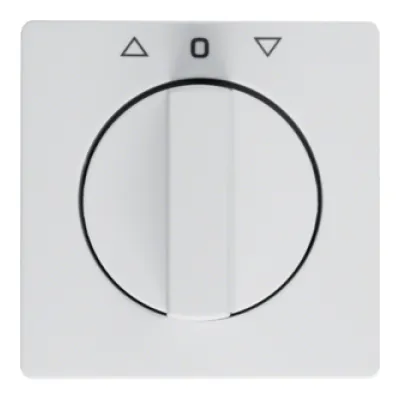 Berker Zentralstück mit Drehknopf 1080608900 | Jalousie-Drehschalter Q.1/Q.3 | Duroplast matt | IP44 | polarweiß