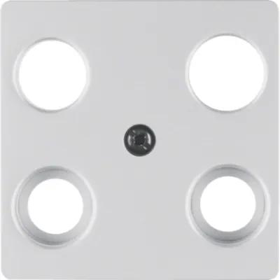 BERKER 14837003 Zentralplatte Sat/TV/Radi alu
