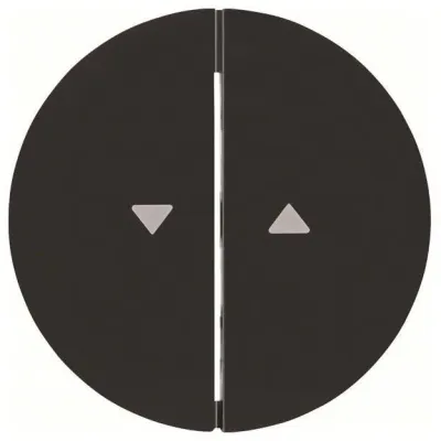 Berker Wippe 2-fach 16252045 | Jalousie-Schalter R.1/R.3 | Symbol Pfeil | Thermoplast | glänzend | schwarz