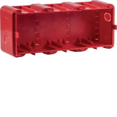 BERKER 18720030 Einbaudose 3f. für UP-Montage R.8 rot