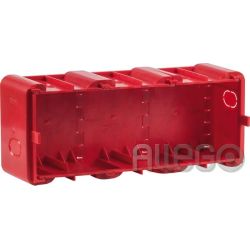 BERKER 18720030 Einbaudose 3f. für UP-Montage R.8 rot