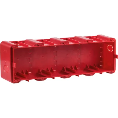 BERKER 18720040 Einbaudose 4f. für UP-Montage R.8 rot