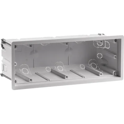 Berker Einbaudose 3-fach 18721030 | Hohlwanddose UP rechteckig | Kunststoff | 226x226x60,5 mm | IP20 | weiß