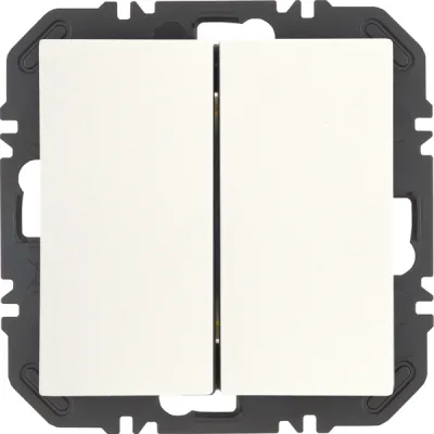 Berker Friends of Hue Wandsender 24128939 | ZigBee Green Power | 2-fach | batterielos | Aufputz | polarweiß glänzend