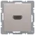 Bild: Berker HDMI-Steckdose 3315436084 | High Definition | 90° gewinkelt | Aluminium matt lackiert | Unterputz | 1-fach | IP20