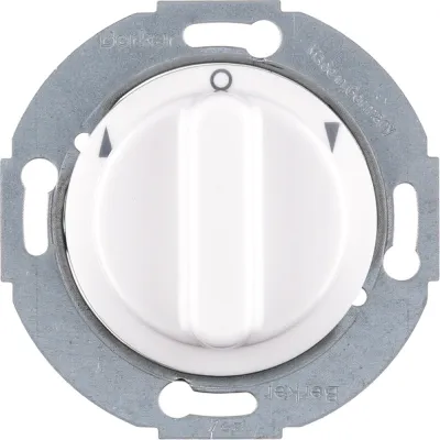 Berker Jalousie-Drehschalter 381103 | Unterputz | 1-polig | Drehknopf | Serie 1930/Glas | IP20 | polarweiß glänzend