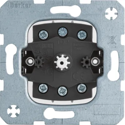 Berker Jalousie-Drehschalter 384203 | 2-polig | Unterputz | Tastrast | IP20 | Drehknopf | 10A 250V | Halogenfrei