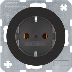 BERKER 41432045 Steckdose 1f sw glz R.1/R.3 UP IP20 ZP