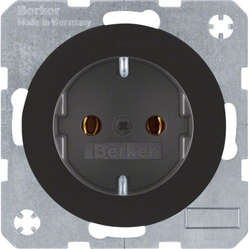 Bild: BERKER 41432045 Steckdose 1f sw glz R.1/R.3 UP IP20 ZP