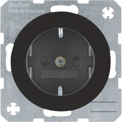 Berker SCHUKO Steckdose R.1/R.3 | Unterputz | IP20 | schwarz glänzend | 16A | erhöhter Berührungsschutz