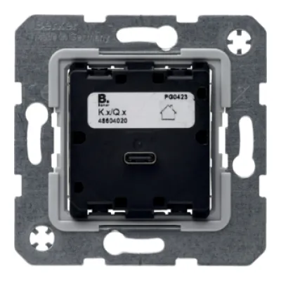 Berker USB PD Power Modul 48604020 | 65W USB-C Ladebuchse Unterputz | 1 Ausgang | 230V | Schraubklemme | IP20 | K-Q