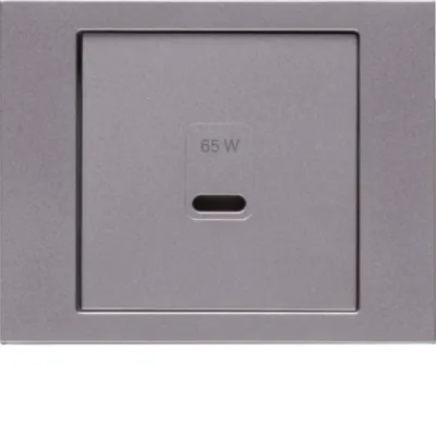 BERKER 48607004 Zentralplatte USB edst Klemmbef ohne