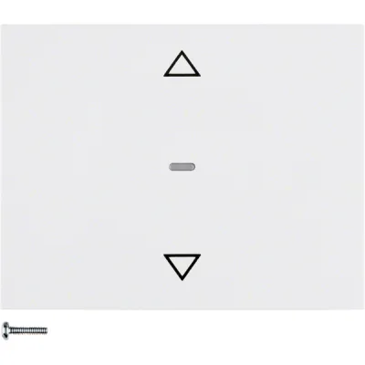 Berker Jalousie-Taste 85241179 | Schalteraufsatz mit Memory-Funktion | Kunststoff glänzend polarweiß