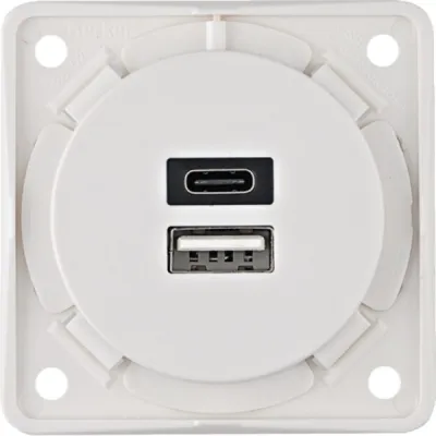 BERKER 926202509 USB-Spannungsversorgung 2f UP 3000mA ws