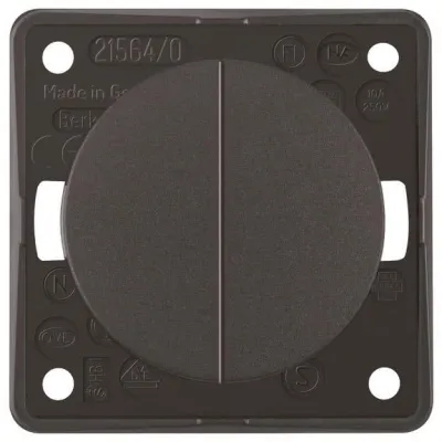 Berker Wippentaster 936752505 | Integro Flow/Pure | 2 Schließer | 10A 250V | anthrazit matt