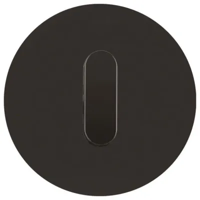 Berker Abdeckplatte mit Knebel 1001205500 | Glas schwarz | R.Classic | Ø 80,7 mm | glänzend | Kunststoff