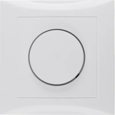 Berker Abdeckplatte mit Drehknopf 11308989 | Dimmer S.1 | polarweiß glänzend | Kunststoff Duroplast | IP20 | RAL 9010