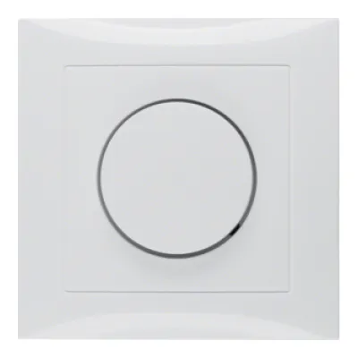 Berker Abdeckplatte mit Drehknopf 11308989 | Dimmer S.1 | polarweiß glänzend | Kunststoff Duroplast | IP20 | RAL 9010