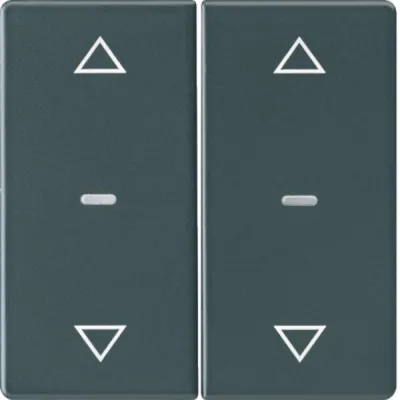 Berker Abdeckung Tastsensor-Modul 2fach 80961326 Pfeil-Symbol Q.x anthrazit Berk