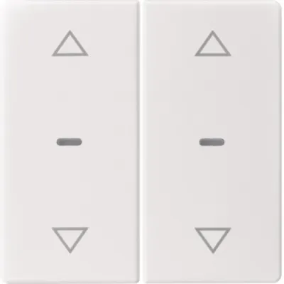 Berker Abdeckung Tastsensor-Modul 2fach 80961329 | Schalter Wippe | Pfeil-Symbol | matt | Kunststoff | polarweiß