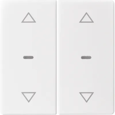 Berker Abdeckung Tastsensor-Modul 2fach 80961329 | Schalter Wippe | Pfeil-Symbol | matt | Kunststoff | polarweiß