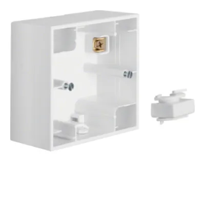 Berker Aufputzgehäuse 1-fach K.1 10417009 | Kunststoff | IP20 | mit Leitungs- & Kanaleinführung | polarweiß glänzend