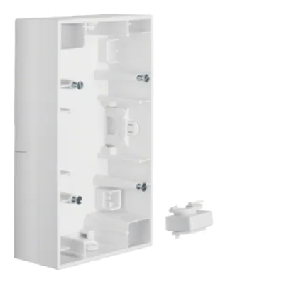 Berker Aufputzgehäuse 2-fach K.1 10427009 | AP-Gehäuse vertikal | Kunststoff, halogenfrei, glänzend | IP20 | polarweiß