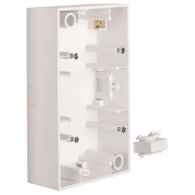 Berker Aufputzgehäuse 2-fach 10421909 | B.3 Serie | IP20 | Kunststoff Thermoplast | polarweiß matt | 154x93x42 mm