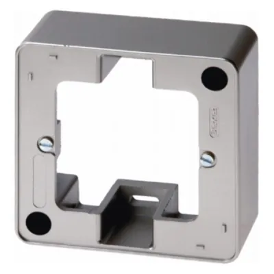Berker Aufputzrahmen 1-fach | Edelstahl-Optik | Kunststoff | halogenfrei | IP20 | horizontal oder vertikal