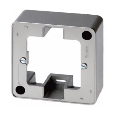 Berker Aufputzrahmen 1-fach | Edelstahl-Optik | Kunststoff | halogenfrei | IP20 | horizontal oder vertikal