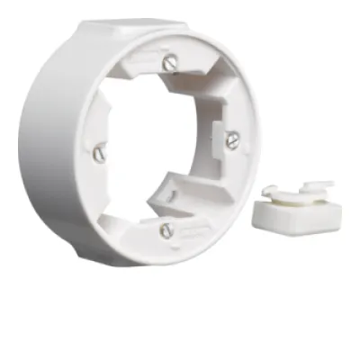 Berker Aufputz-Rahmen 1-fach 100109 | Serie 1930 | Kunststoff Duroplast | glänzend | mit Kabeleinführung | polarweiß